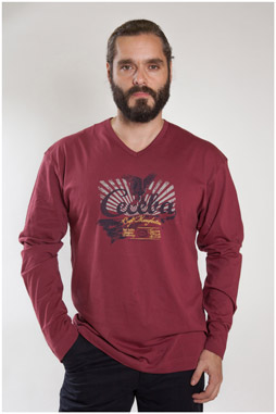 Sport, Camisetas M. Larga, 107388, GRANATE