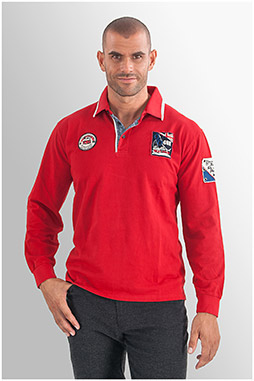 Sport, Polos M. Larga, 107717, ROJO