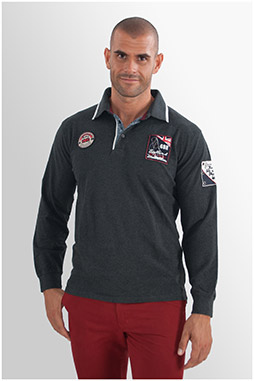 Sport, Polos M. Larga, 107717, ANTRACITA