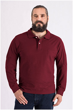 Sport, Polos M. Larga, 107739, BURDEOS