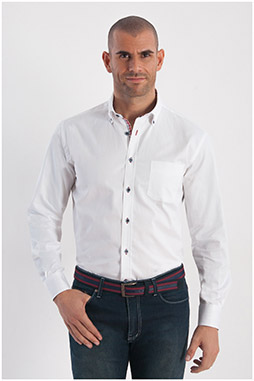Camisas, Sport Manga Larga, 107792, BLANCO