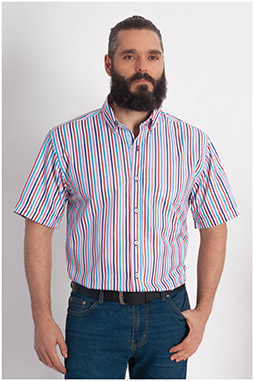 Camisas, Sport Manga Corta, 107818, GRANATE