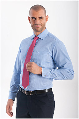 Camisas, Vestir Manga Larga, 108154, CELESTE