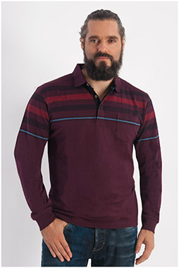 Sport, Polos M. Larga, 108228, BURDEOS