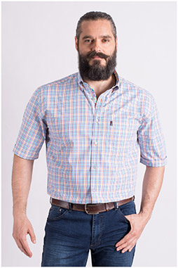 Camisas, Sport Manga Corta, 108978, AZUL