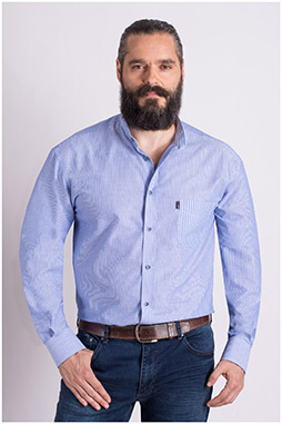 Camisas, Sport Manga Larga, 108987, CELESTE