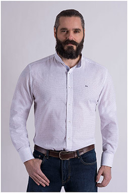 Camisas, Sport Manga Larga, 109041, BLANCO