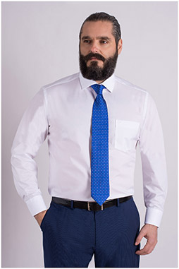 Camisas, Vestir Manga Larga, 109124, BLANCO