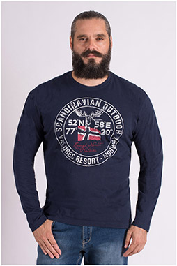 Sport, Camisetas M. Larga, 109384, MARINO