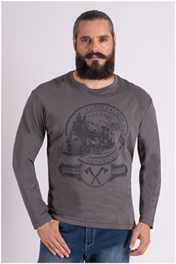 Sport, Camisetas M. Larga, 109393, PIEDRA