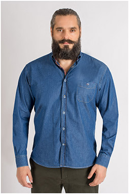Camisas, Sport Manga Larga, 109407, INDIGO