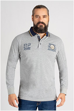 Sport, Polos M. Larga, 109797, GRIS MEDIO
