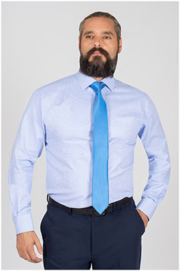 Camisas, Vestir Manga Larga, 109848, CELESTE