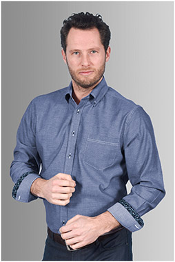 Camisas, Sport Manga Larga, 109899, MARINO