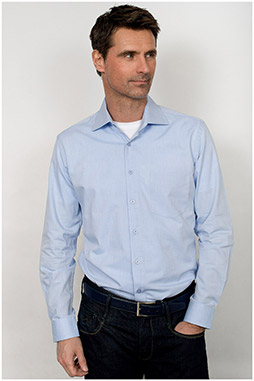 Camisas, Vestir Manga Larga, 109909, CELESTE