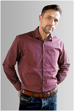 Camisas, Sport Manga Larga, 109912, GRANATE