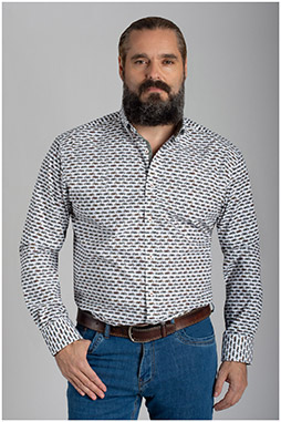 Camisas, Sport Manga Larga, 110425, BLANCO