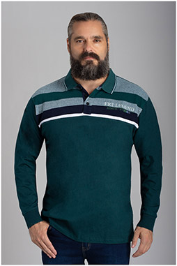 Sport, Polos M. Larga, 110600, VERDE OSCURO