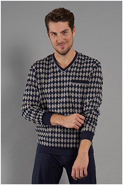 Homewear, Pijama M. Larga, 111056, GRIS MEDIO