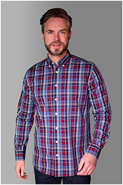 Camisas, Sport Manga Larga, 111063, GRANATE
