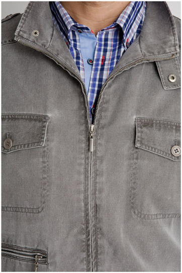 Abrigo, Parkas y Chalecos Finos, 104331, GRIS MEDIO