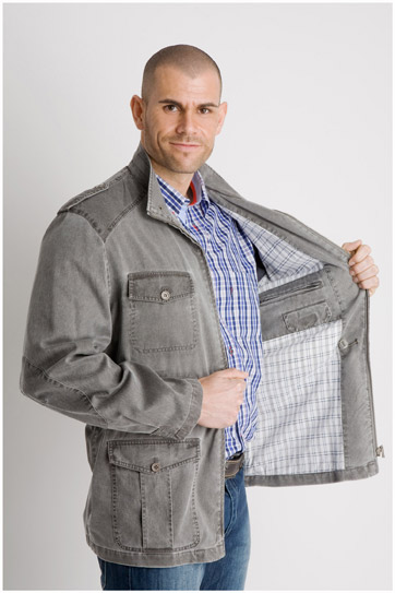 Abrigo, Parkas y Chalecos Finos, 104331, GRIS MEDIO