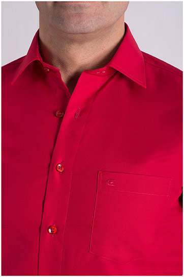 Camisas, Vestir Manga Larga, 106940, ROJO