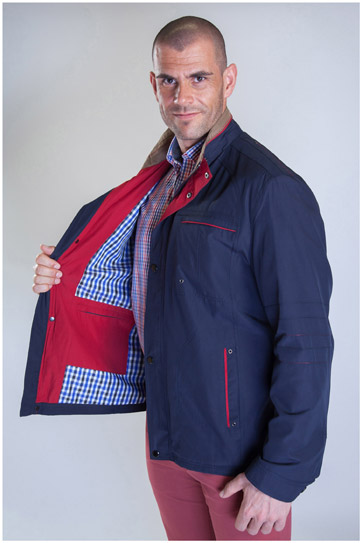 Abrigo, Parkas y Chalecos Finos, 107278, MARINO