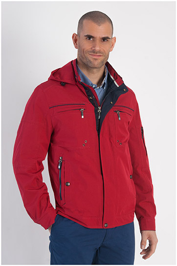 Abrigo, Parkas y Chalecos Finos, 107895, GRANATE