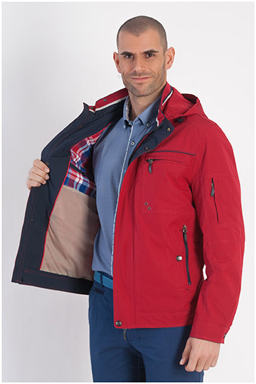 Abrigo, Parkas y Chalecos Finos, 107895, GRANATE