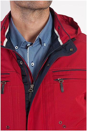 Abrigo, Parkas y Chalecos Finos, 107895, GRANATE