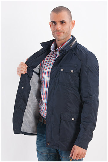 Abrigo, Parkas y Chalecos Finos, 107896, MARINO