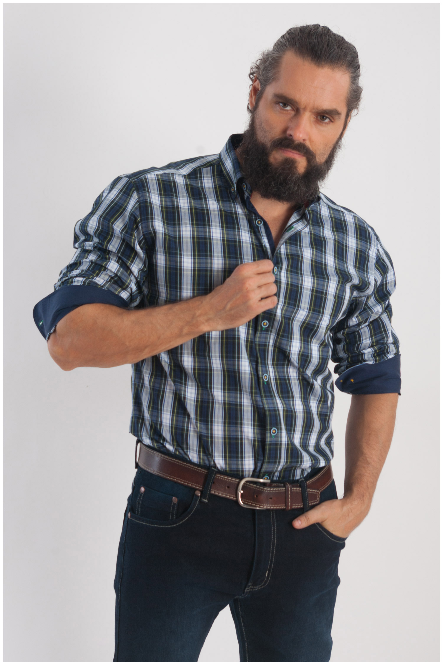 Camisas, Sport Manga Larga, 108243, VERDE | Zoom