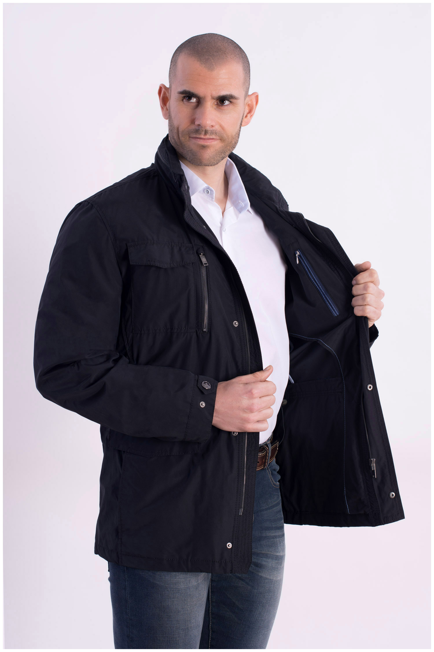 Abrigo, Parkas y Chalecos Finos, 108390, NEGRO | Zoom