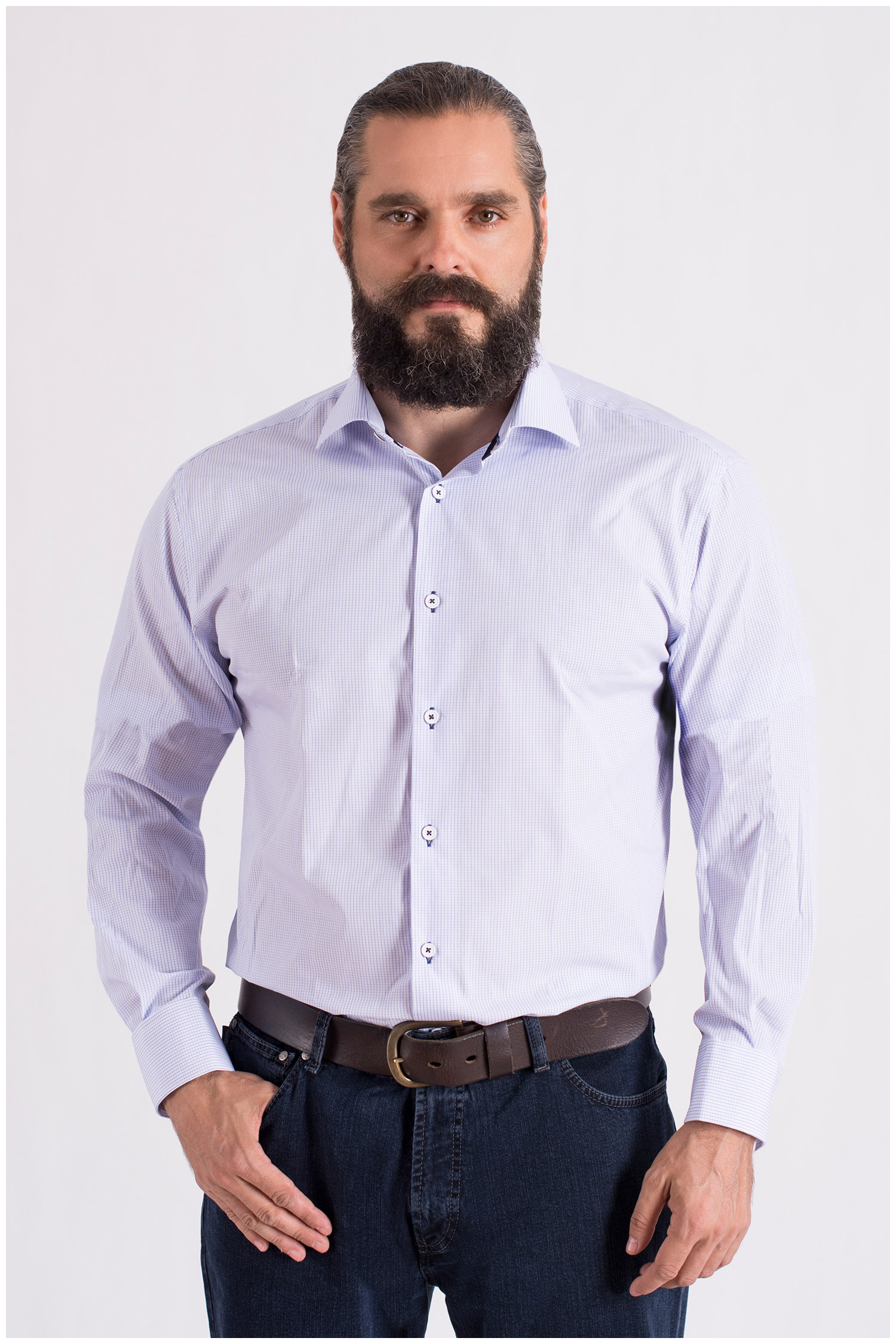 Camisas, Vestir Manga Larga, 108662, CELESTE | Zoom