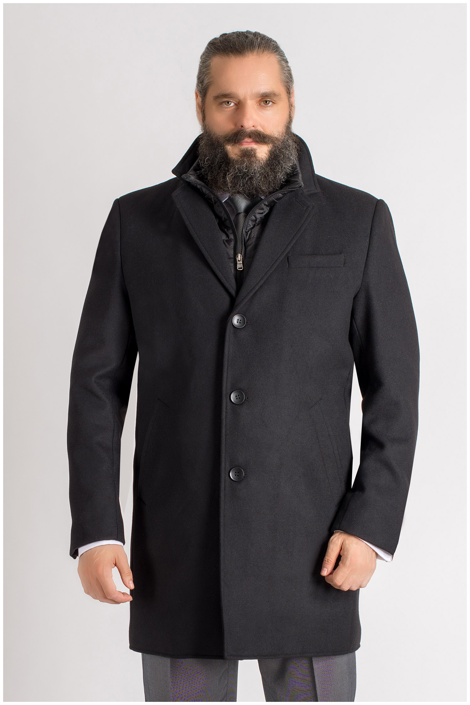 Abrigo, Abrigos y Gabardinas, 109352, NEGRO | Zoom