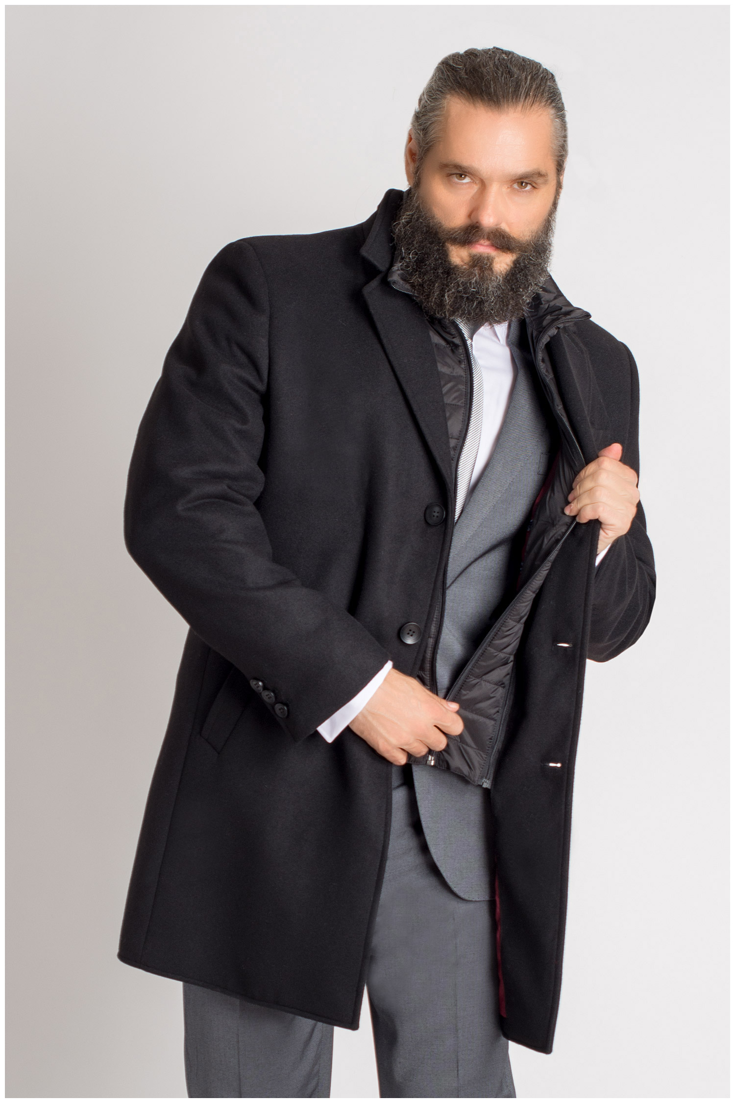 Abrigo, Abrigos y Gabardinas, 109352, NEGRO | Zoom