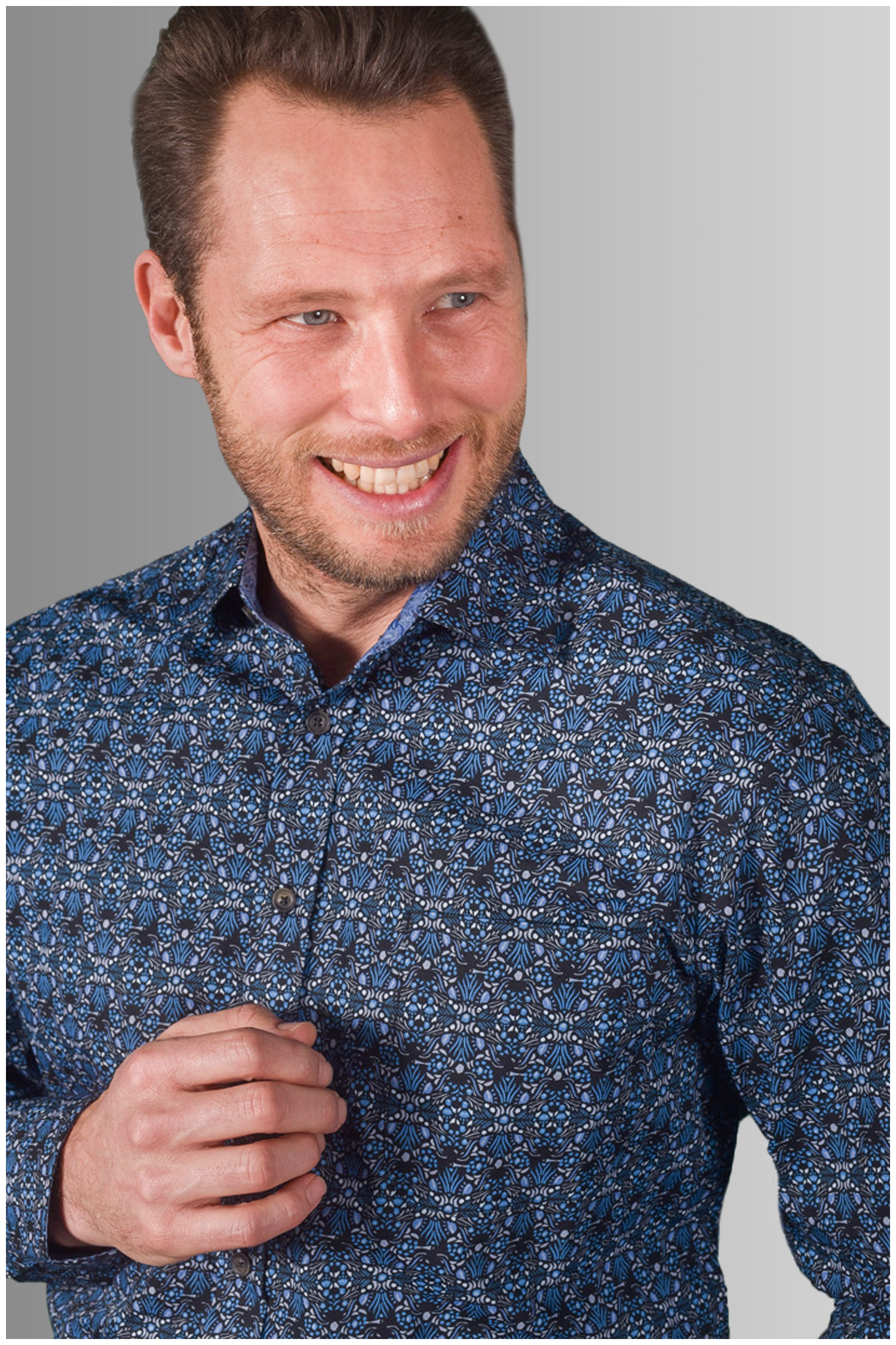 Camisas, Sport Manga Larga, 109902, MARINO | Zoom