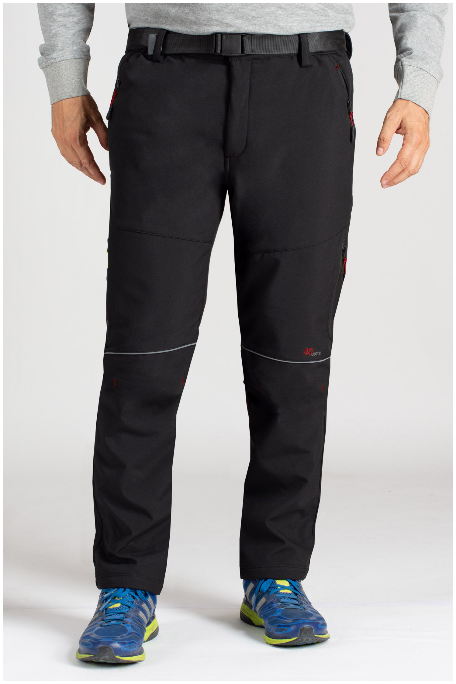 Pantalones | Pantalón Plus MAN con pernera recta fruncido de tela shell  Grey | boohoo Hombre – Logiciel Export
