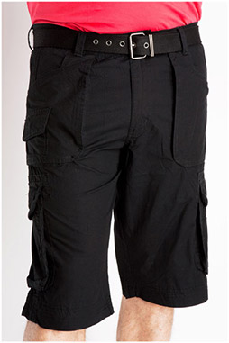 Pantalones, Bermudas, 106840, NEGRO