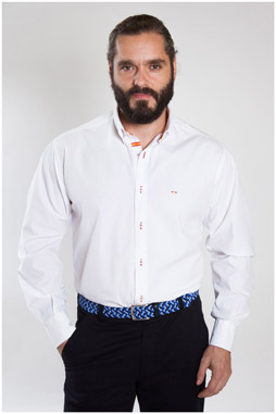 Camisas, Sport Manga Larga, 107154, BLANCO