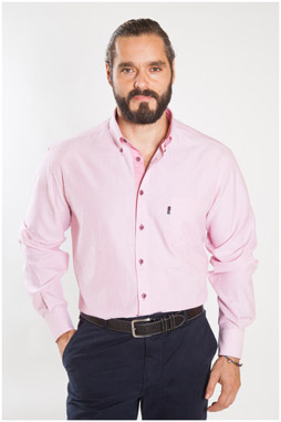 Camisas, Sport Manga Larga, 107156, CORAL