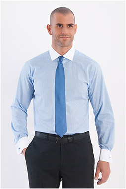 Camisas, Vestir Manga Larga, 107967, CELESTE