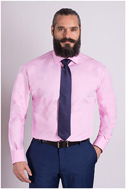 Camisas, Vestir Manga Larga, 108977, ROSA