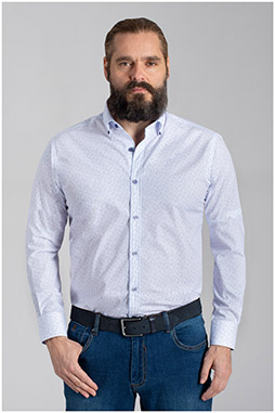 Camisas, Sport Manga Larga, 110064, CELESTE