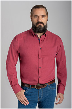 Camisas, Sport Manga Larga, 110422, GRANATE