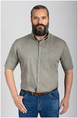 Camisas, Sport Manga Corta, 110574, BEIGE