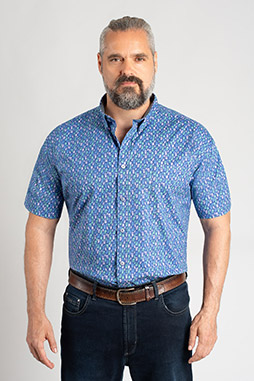 Camisas, Sport Manga Corta, 111528, MARINO