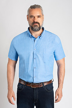 Camisas, Sport Manga Corta, 111623, CELESTE