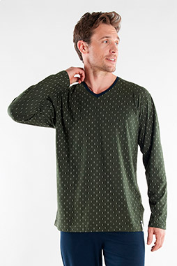 Homewear, Pijama M. Larga, 113095, OLIVA